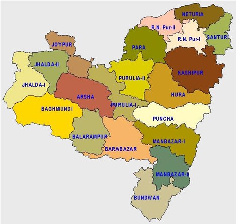 Purulia District Map